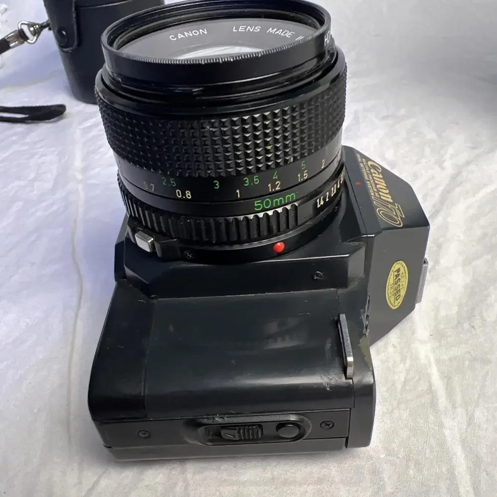 Canon T70 35mm Film SLR Camera w/3 lenses Tested Working*